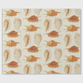 getextureerde schelpen cadeaupapier (Vlak)
