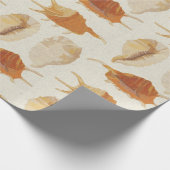 getextureerde schelpen cadeaupapier (Hoek)