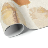 getextureerde schelpen cadeaupapier (Rol Hoek)
