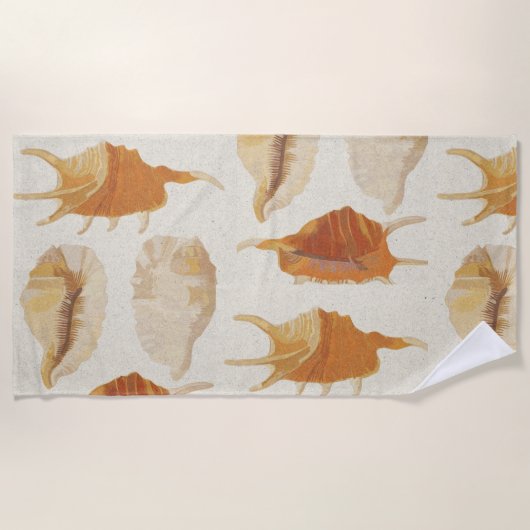 getextureerde schelpen strandlaken (Voorkant)