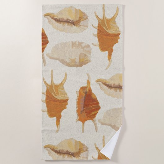 getextureerde schelpen strandlaken (Voorkant)