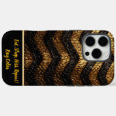 Getextureerde slangenhuid details van een giftige Case-Mate iPhone case (Achterkant (horizontaal))