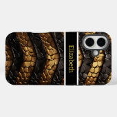 Getextureerde slangenhuid details van een giftige Case-Mate iPhone case (Achterkant (horizontaal))