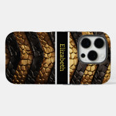 Getextureerde slangenhuid details van een giftige  Case-Mate iPhone case (Achterkant (horizontaal))