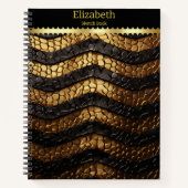 Getextureerde slangenhuid details van een giftige notitieboek (Voorkant)