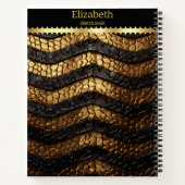 Getextureerde slangenhuid details van een giftige notitieboek (Achterkant)