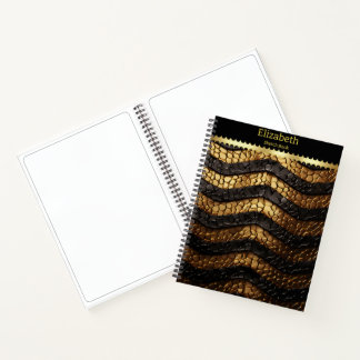 Getextureerde slangenhuid details van een giftige  notitieboek