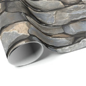 Getextureerde Stenen Wand Print Wrapping Paper Rol Cadeaupapier (Rol Hoek)