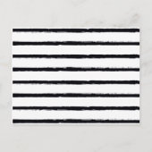 Getextureerde Stripes Black White Rough Lines Patt Briefkaart (Voorkant)
