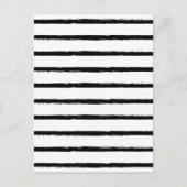 Getextureerde Stripes Black White Rough Lines Patt Briefkaart (Voorkant)