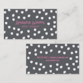 Getextureerde tekens (wit) / Expressief Visitekaartje (Voorkant / Achterkant)