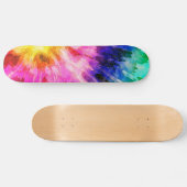 Getextureerde Tie Dye Persoonlijk Skateboard (Horizontaal)