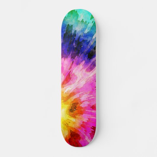 Getextureerde Tie Dye Persoonlijk Skateboard (Voorkant)