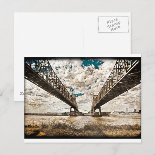 Getextureerde twin-span briefkaart (Voorkant / Achterkant)