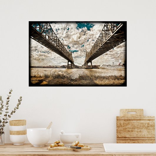 Getextureerde twin-span poster (Keuken)