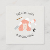 Getextureerde Visitekaartje Retro Dog Grooming (Voorkant)