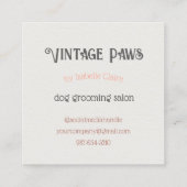 Getextureerde Visitekaartje Retro Dog Grooming (Achterkant)