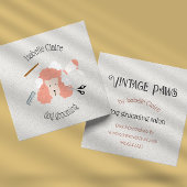 Getextureerde Visitekaartje Retro Dog Grooming