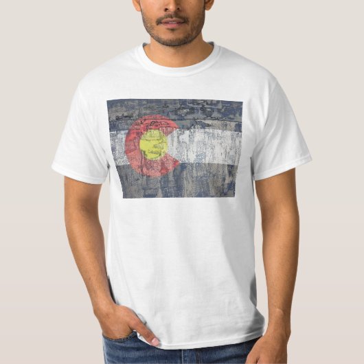 getextureerde wand van de colorado t-shirt (Voorkant)