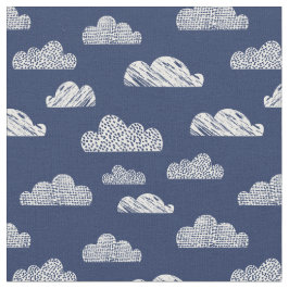 Getextureerde Wolken op donkerblauw Stof