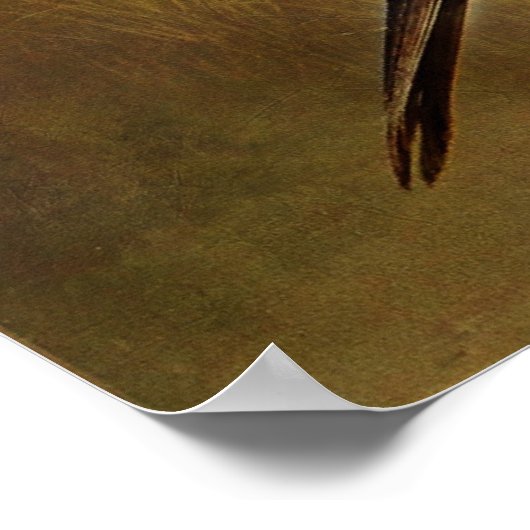 Getextureerde Yell0w Blackbird Framed Print (Hoek)