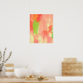 Getextureerde zacht pastel Abstract aquarel schild Poster (Keuken)