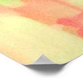 Getextureerde zacht pastel Abstract aquarel schild Poster (Hoek)