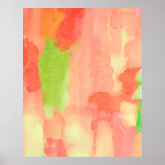 Getextureerde zacht pastel Abstract aquarel schild Poster (Voorkant)