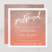 Getextureerde zalm ombre uitgestelde bruiloft Kaar Kaart (Voorkant / Achterkant)