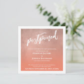 Getextureerde zalm ombre uitgestelde bruiloft Kaar Kaart (Staand voorkant)