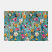 Getextureerde zomerbloemen 2 deurmat (Voorkant)