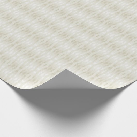 Getextuurd licht beige en wit edel cadeaupapier (Hoek)