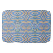 Getextuurd, symmetrisch blauw en goud zebra patroo badmat (Voorkant)