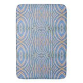 Getextuurd, symmetrisch blauw en goud zebra patroo badmat (Voorkant Verticaal)