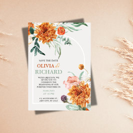 Getextuurde Boho Pampagras Trouw 'Save the Date'  Save The Date