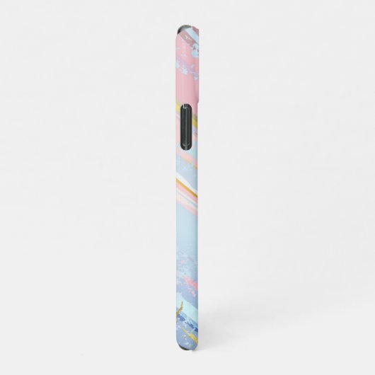 Getextuurde Roze Achtergrond iPhone Hoesje (Rechterkant)