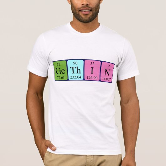 Gethin periodiek table name shirt (Voorkant)
