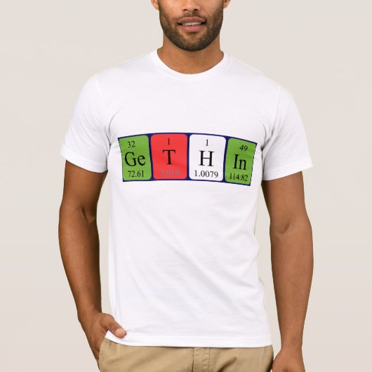 Gethin periodiek table name shirt (Voorkant)