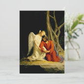 Gethsemane, beroemd schilderij kaart (Staand voorkant)