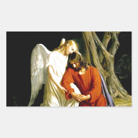 Gethsemane Carl Bloch Rechthoekige Sticker (Voorkant)