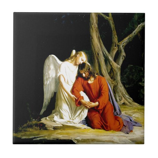Gethsemane Carl Bloch Tegeltje (Voorkant)