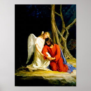 Gethsemane door Carl Bloch Poster
