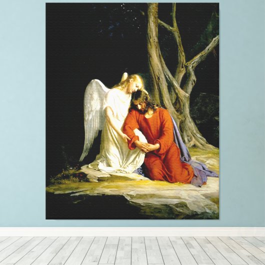 Gethsemane door Carl Heinrich Bloch 1805 Canvas Afdruk (Insitu (Houten vloer))