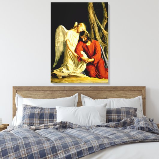 Gethsemane - kunstwerk van Carl Bloch Canvas Afdruk (Insitu (Slaapkamer))
