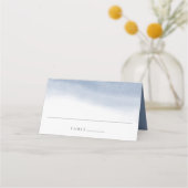 Getij Kustblauwe Waterverf Plaatskaartje (Voorkant)