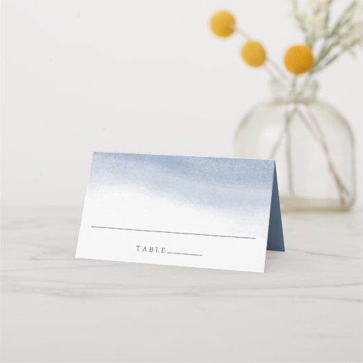 Getij Kustblauwe Waterverf Plaatskaartje (Voorkant)