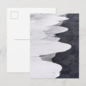 Getij spoelt over Black Beach Briefkaart (Voorkant / Achterkant)