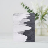 Getij spoelt over Black Beach Briefkaart (Staand voorkant)