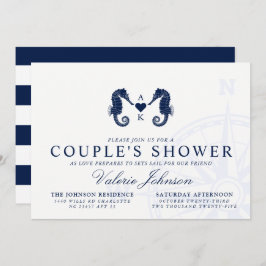 Getij van de liefde | Dual Seahorse Theme Couple's Kaart