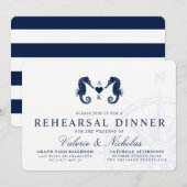 Getij van de liefde | Seahorse Thema repetitie din Kaart (Voorkant / Achterkant)